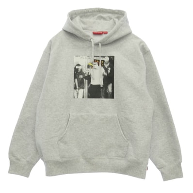 Supreme シュプリーム 25AW x ANTIHERO Hooded Sweatshirt アンタイヒーロー フード スウェットシャツ パーカー グレー系 L【美品】【中古】