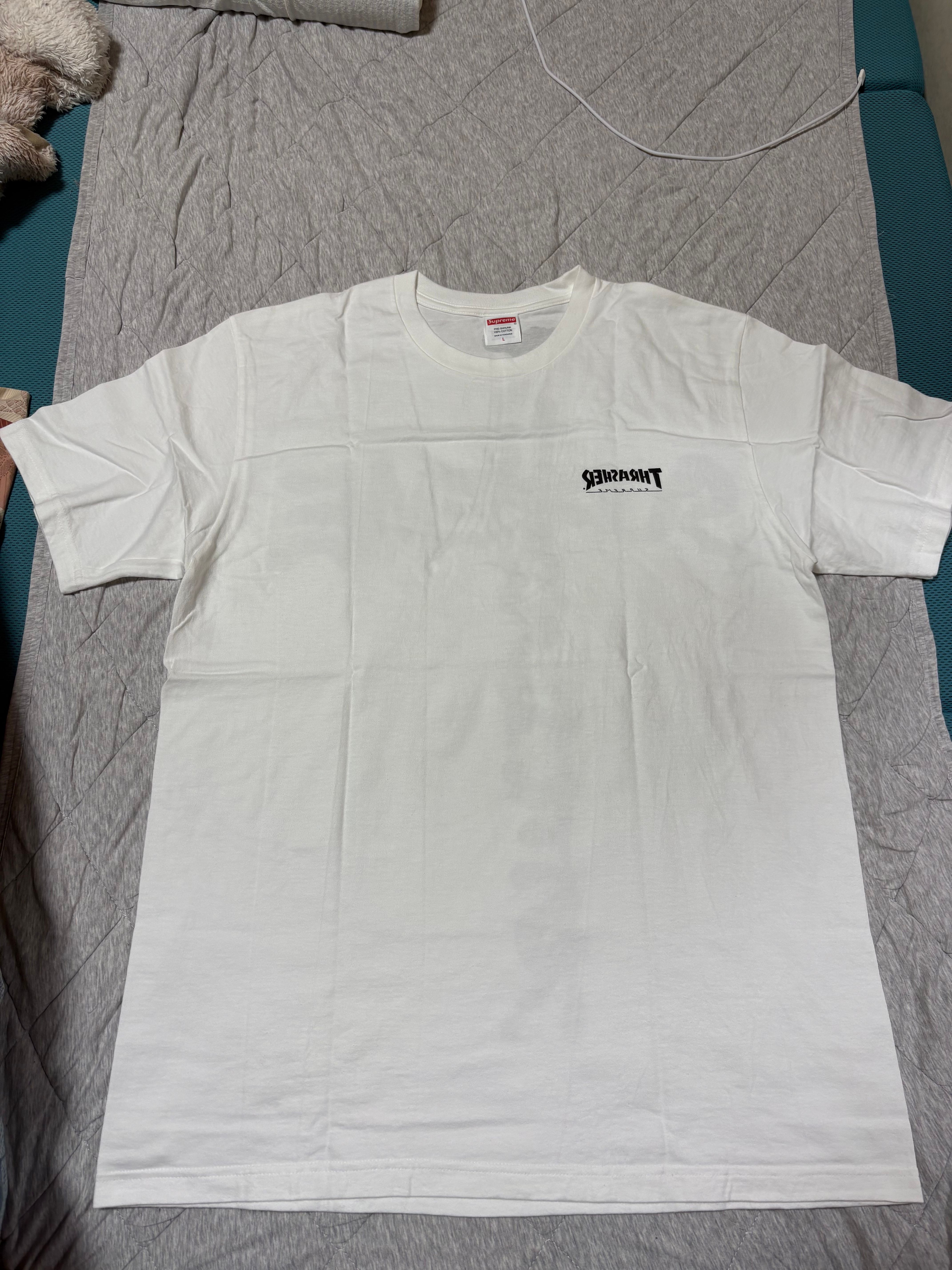 Supreme x Thrasher Cross Tee "White"