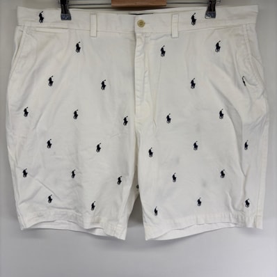 古着 ポロバイラルフローレン Polo by Ralph Lauren パンツ ハーフパンツ ショート PROSPECT SHORT w42 ホワイト系 総柄 メンズ