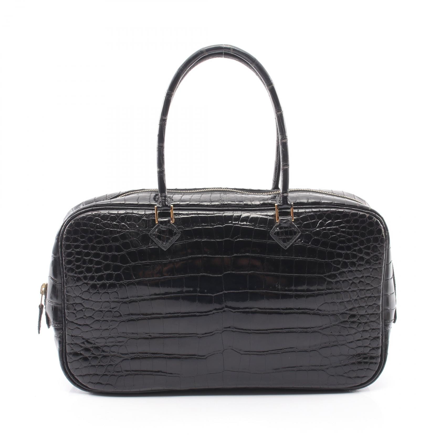 エルメス HERMES プリュムエラン28 ハンドバッグ バッグ ポロサス ポロサス □D刻印(2000年製造) レディース ブラック系 【中古】