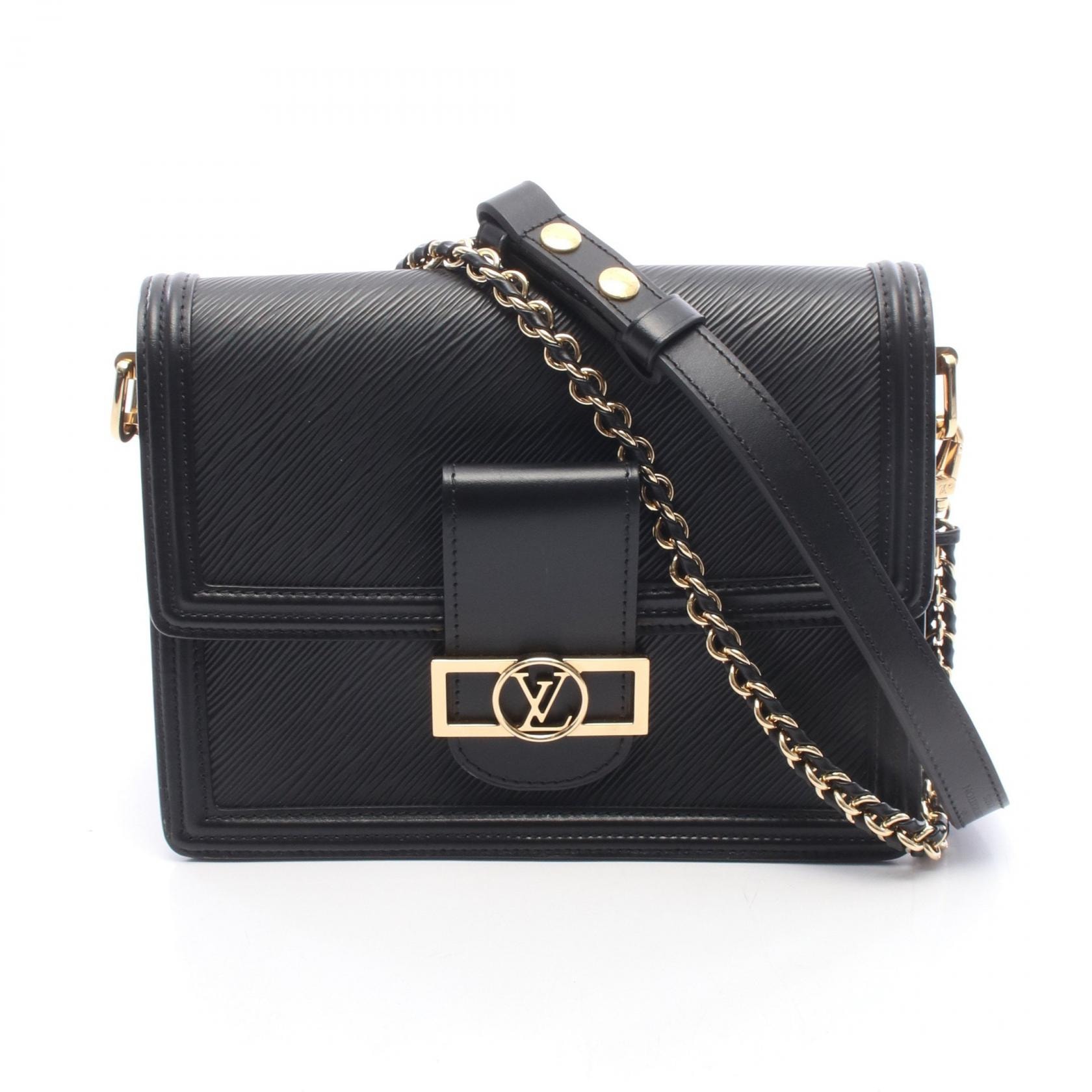 ルイ・ヴィトン LOUIS VUITTON ドーフィーヌ NV MM ショルダーバッグ バッグ レザー エピ ノワール レディース ブラック系 M56141 【中古】