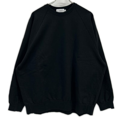 グラフペーパー GM241-70142 ブラック Ultra Compact Terry Crew Neck Sweater クルーネックスウェット S
