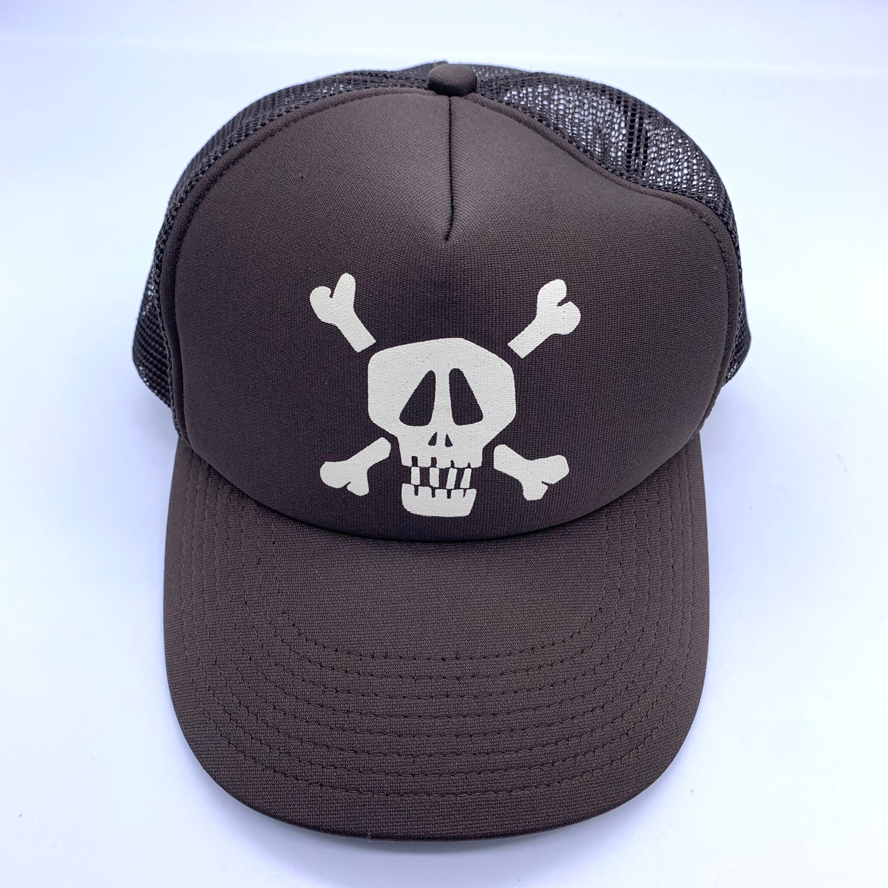 OLD Stussy SKULL Mesh Cap "Brown"