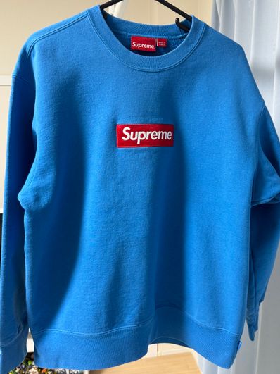 Supreme Box Logo Crewneck "Blue" (22FW)