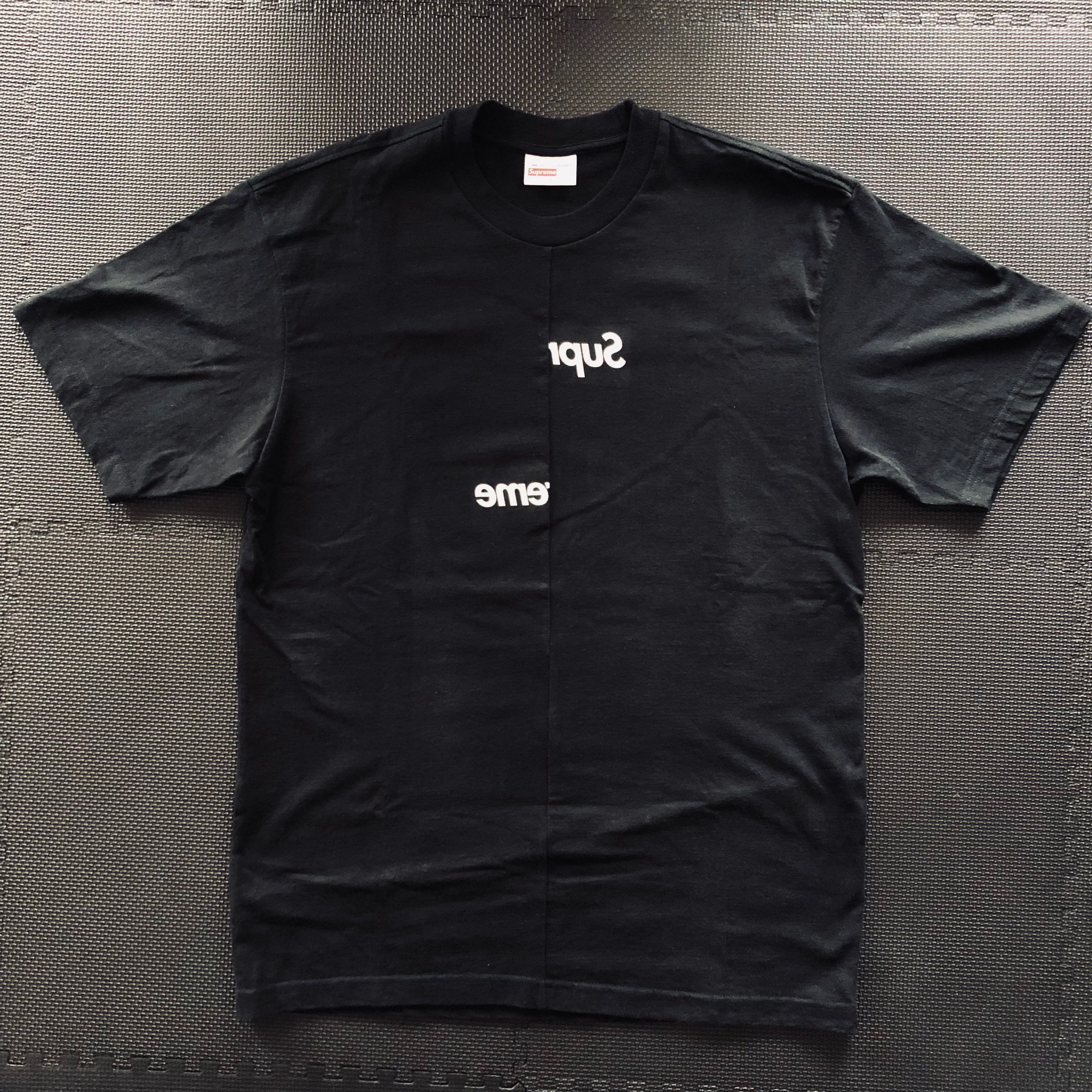 Supreme / Comme des Garçons SHIRT® Split Box Logo Tee "Black"