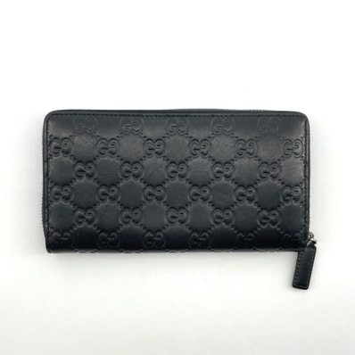 GUCCI(グッチ) アヴェル ラウンドファスナー グッチシマ 307987 長財布 ブラック