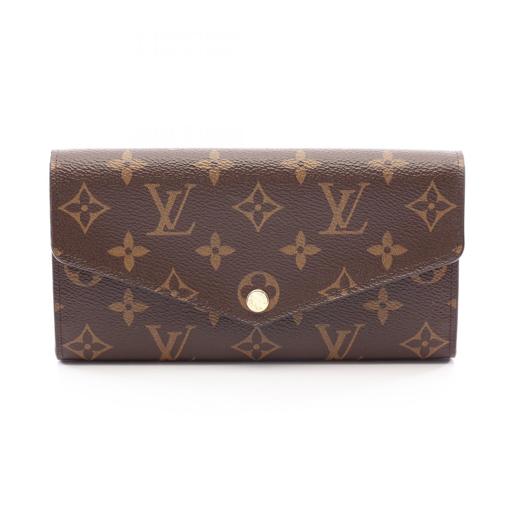 ルイ・ヴィトン LOUIS VUITTON ポルトフォイユサラ 二つ折り長財布 財布 PVC モノグラム フューシャ レディース ブラウン系 / ピンク系 M62234 【中古】