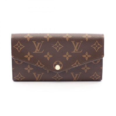 ルイ・ヴィトン LOUIS VUITTON ポルトフォイユサラ 二つ折り長財布 財布 PVC モノグラム フューシャ レディース ブラウン系 / ピンク系 M62234 【中古】