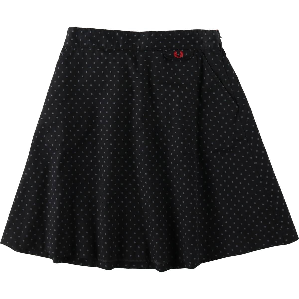 古着 フレッドペリー FRED PERRY ドット柄 コットン フレア ミニスカート レディースM相当/eaa650020