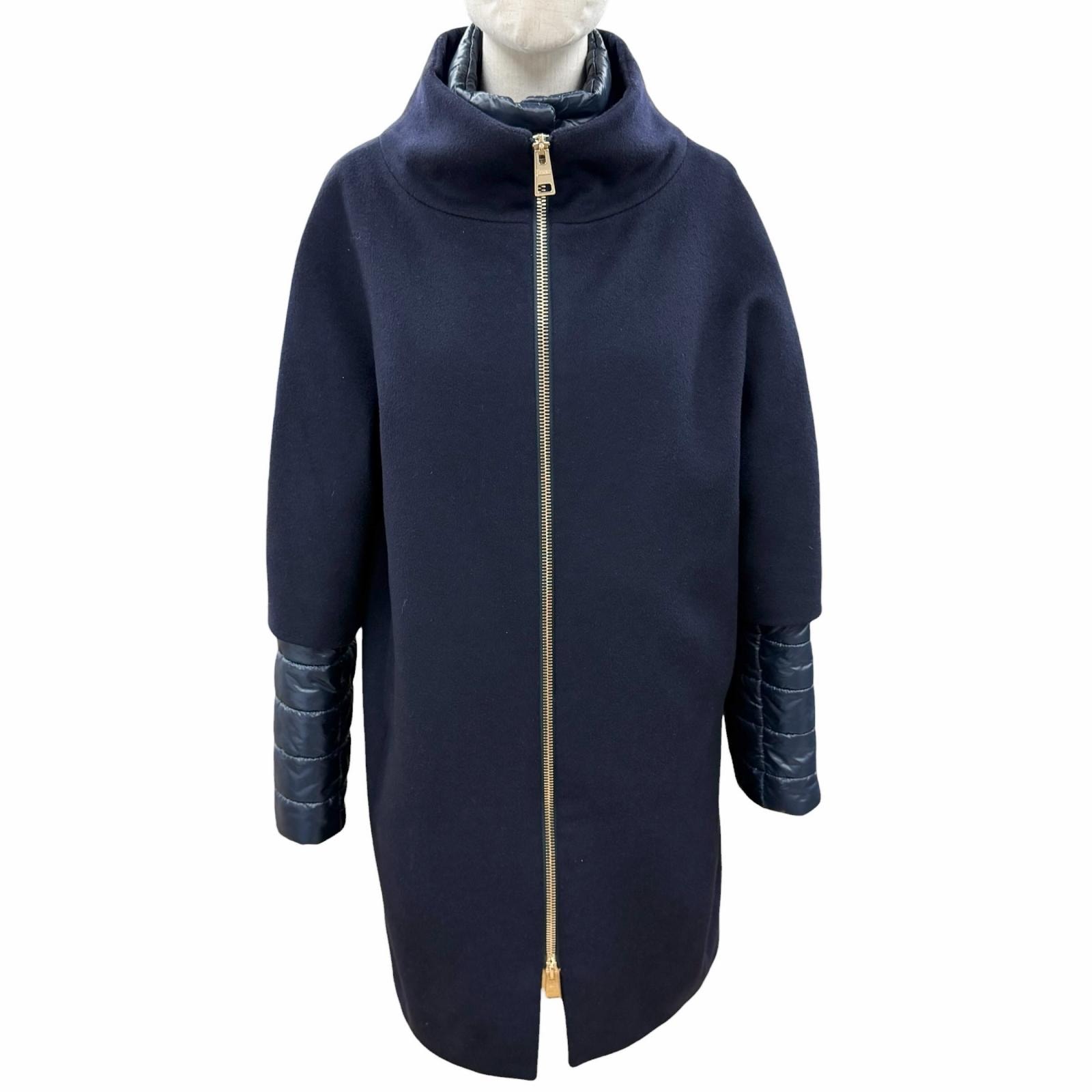 美品 ヘルノ レイヤード ウール パデッドコート 44 CA000544D