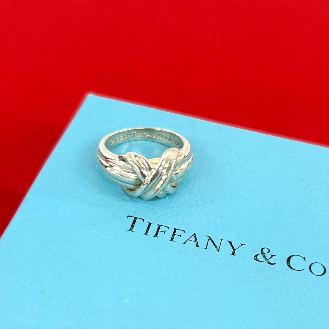 TIFFANY&Co. ティファニー シグネチャー クロス リング シルバー925 リング・指輪 7号 シルバー
32667