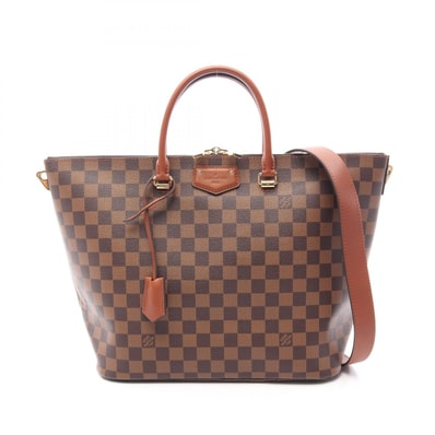 ルイ・ヴィトン LOUIS VUITTON ベルモント 2WAY トートバッグ バッグ PVCコーティングキャンバス レザー ダミエ エベヌ レディース ブラウン系 N63169 【中古】