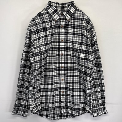古着 ブルックスブラザーズ Brooks Brothers 長袖シャツ チェック柄 1818ボタンダウン 胸ポケット S ブラック メンズ