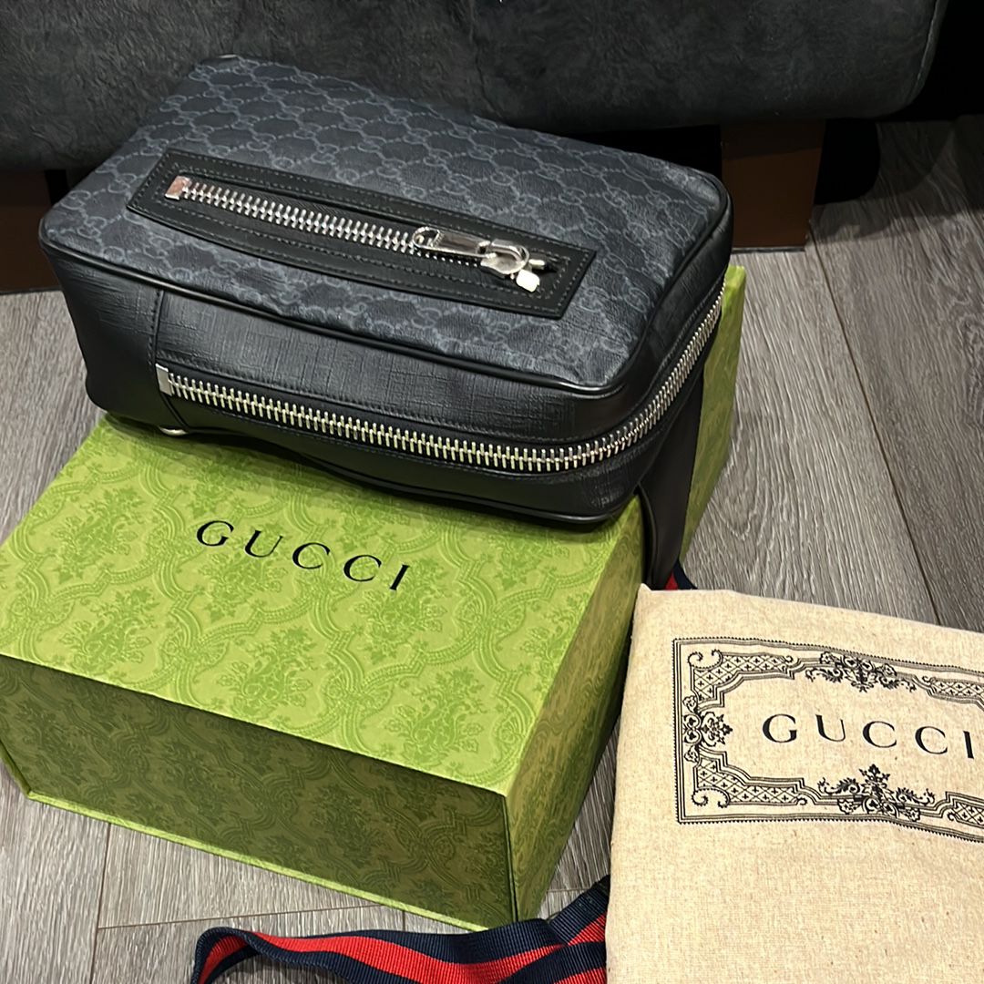 GUCCI Soft GG Supreme Belt Bag "Black/Grey"