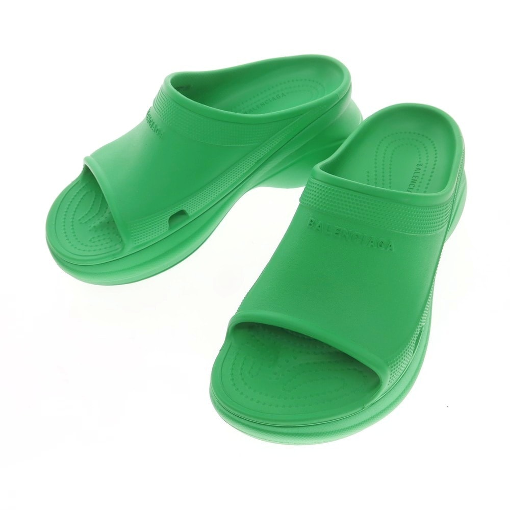【中古】【未使用】バレンシアガ BALENCIAGA × crocs サンダル グリーン【サイズ43】【メンズ】