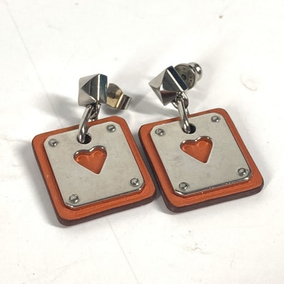 エルメス HERMES アスドゥクール PM ハート アクセサリー ピアス メタル U刻 シルバー