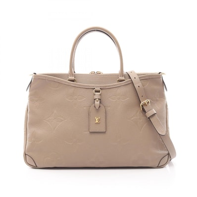 ルイ・ヴィトン LOUIS VUITTON トリアノンMM 2WAY ハンドバッグ バッグ レザー モノグラム・アンプラント トゥルトレール レディース ベージュ系 M46504 【中古】