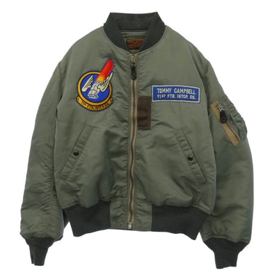 Buzz Rickson's バズリクソンズ BR15747 Type MA-1 1st MODEL 71st Fighter Interceptor Squadron MA1 フライト ジャケット モスグリーン系 M【中古】