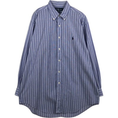 古着 ラルフローレン Ralph Lauren YARMOUTH 長袖 ボタンダウンストライプシャツ メンズL相当/eaa634855