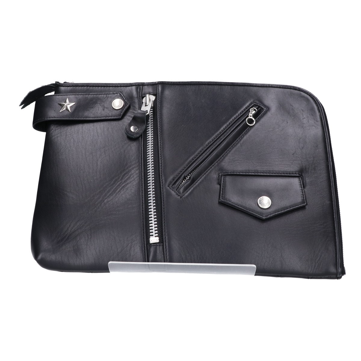 ショット 3179006 RIDERS CLUTCH BAG BLACK カウハイド ワンスター キルティング ライダース クラッチバッグ