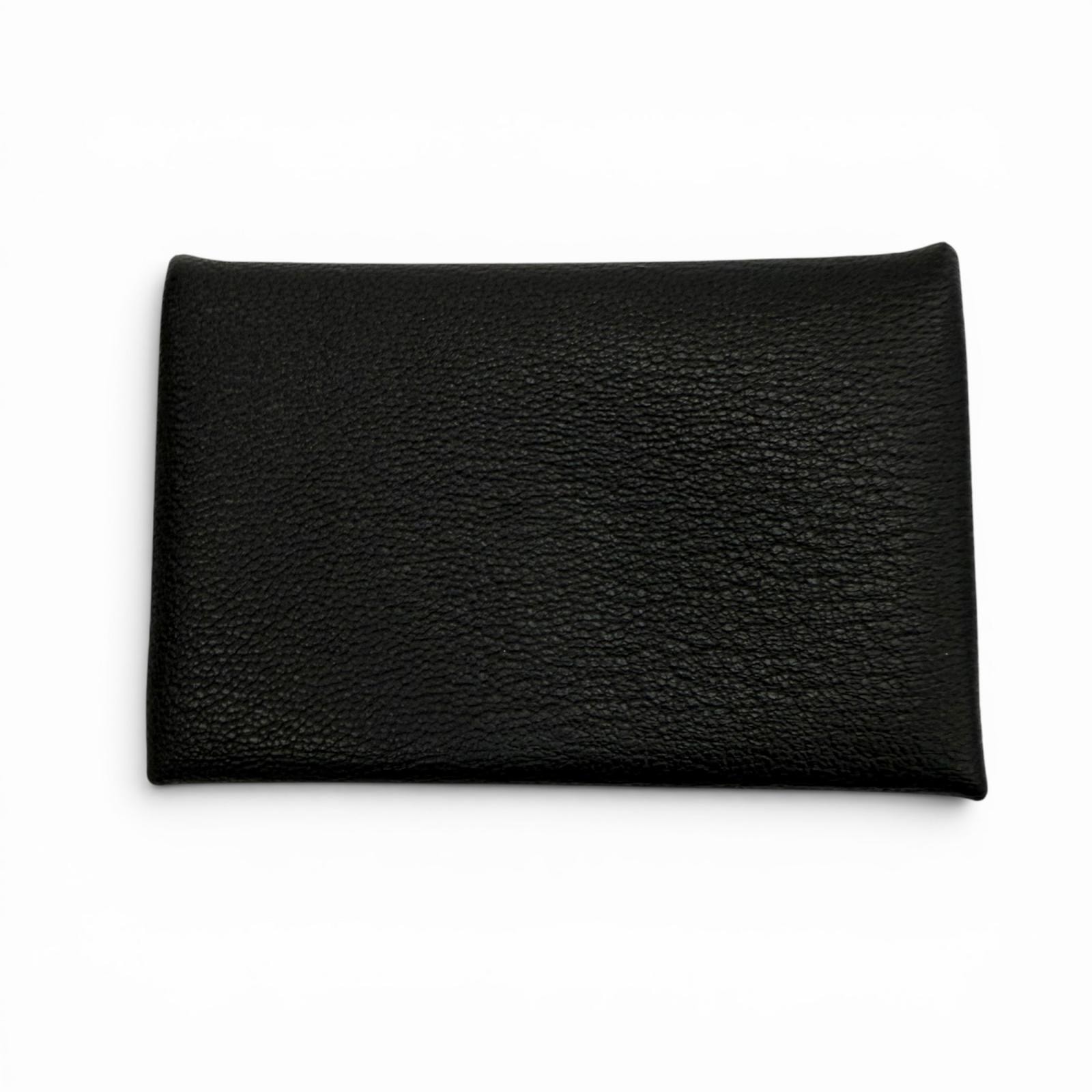 極美品 エルメス カードケース カルヴィ ブラック メンズ