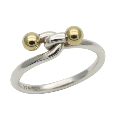 【中古】 ティファニー リング・指輪 ダブルアイ シルバー925 K18YG 約2.5g シルバー イエローゴールド コンビ アクセサリー レディース 女性 TIFFANY&Co.