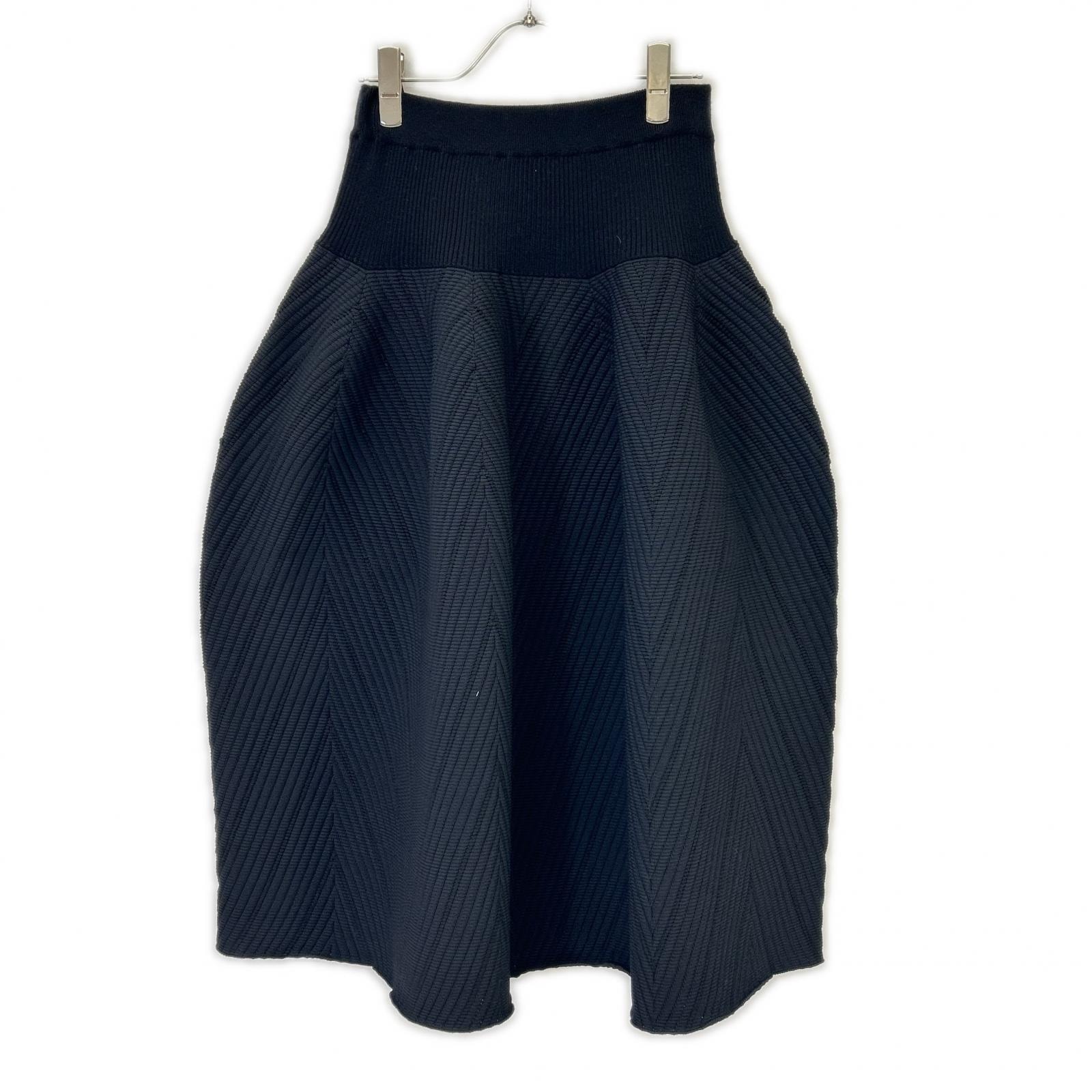 シーエフシーエル CF010KG155JP00 ブラック ウール混 POTTERY HERRINGBONE SKIRT/ポッテリーヘリンボーンスカート 0