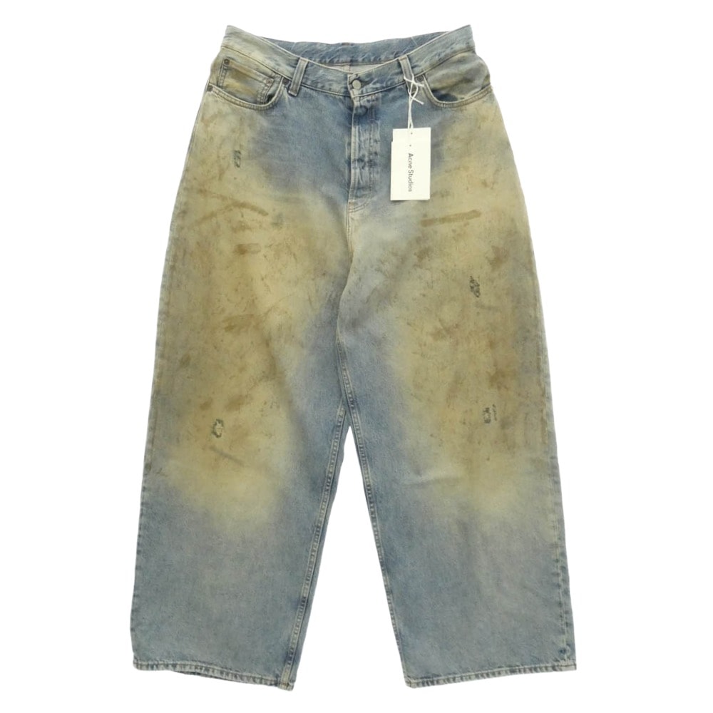 ACNE STUDIOS アクネストゥディオズ B00381 2023M Blue Super Baggy Fit Jeans penicillin ペニシリン ヴィンテージ加工 スーパーバギー デニムパンツ 【中古】