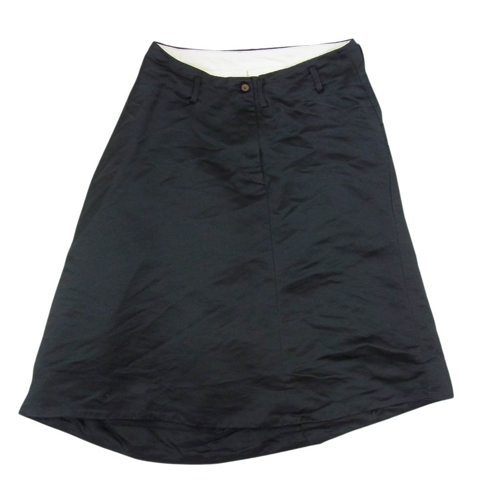 コムデギャルソンオムプリュス 20SS エステルサテンスカート ブラック D (傷や汚れあり)】COMME des GARCONS HOMME PLUS コムデギャルソン