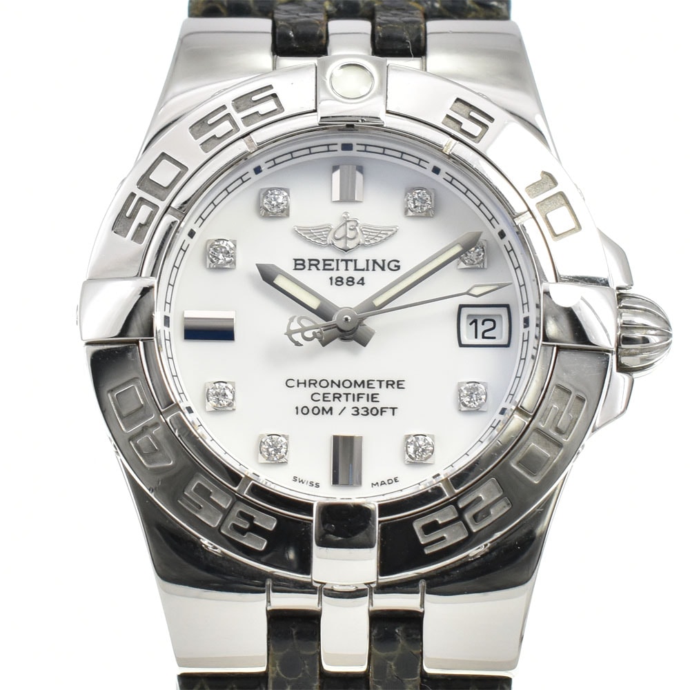 ブライトリング BREITLING A71340 スターライナー 8P ダイヤモンド デイト クォーツ レディース P#146161