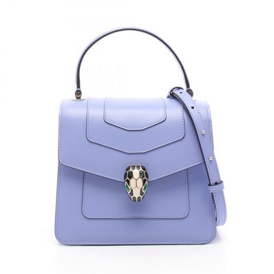 ブルガリ BVLGARI セルペンティ フォーエバー ハンドバッグ バッグ レザー レディース ブルー系 290569 【中古】