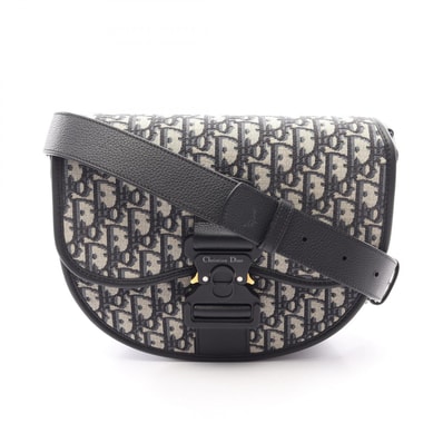 ディオール Dior GALLOP ギャロップ オブリーク ショルダーバッグ バッグ キャンバス レザー レディース ベージュ系 / ネイビー系 【中古】