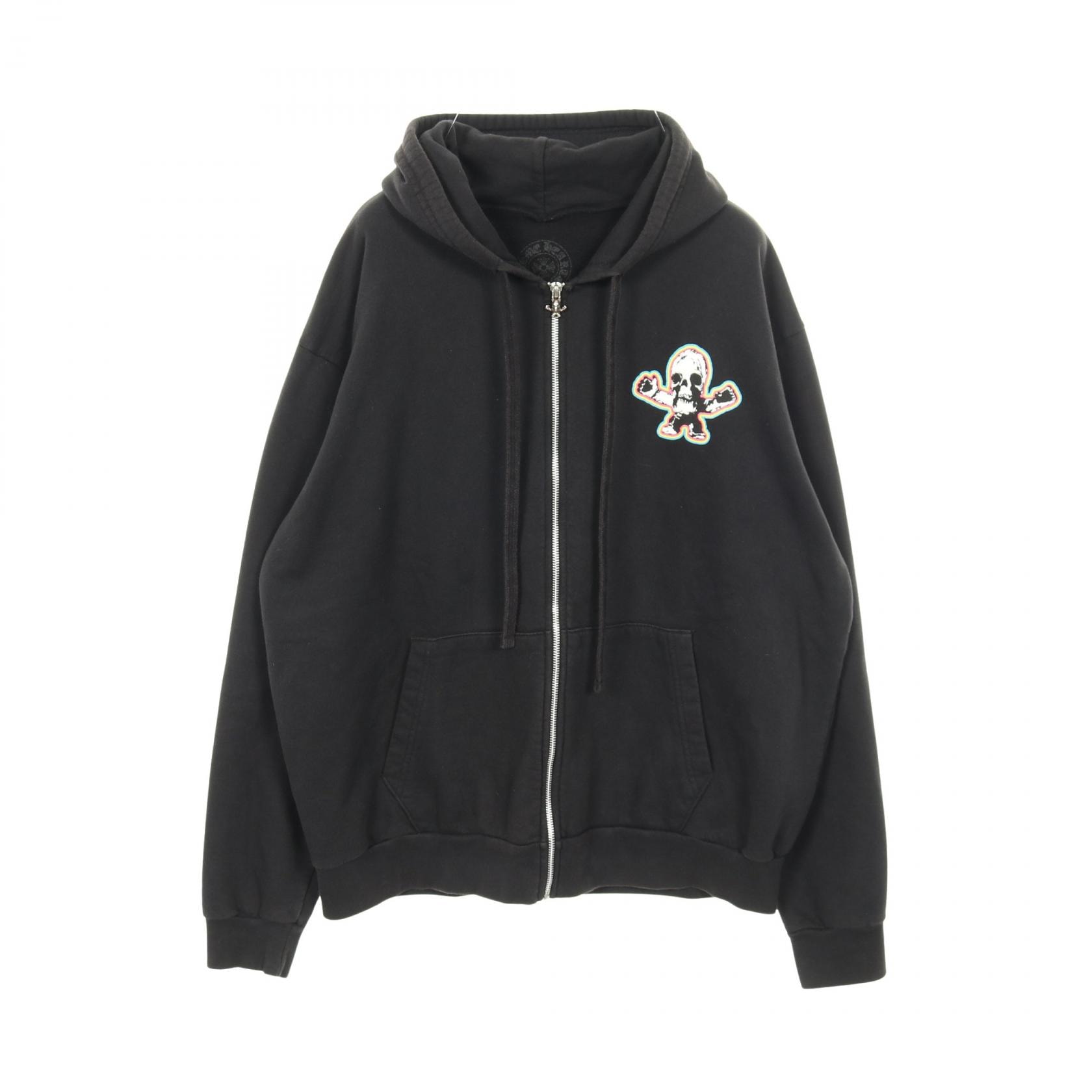 Chrome Hearts FOTI Rainbow Scroll Zip Up Hoodie "Black"