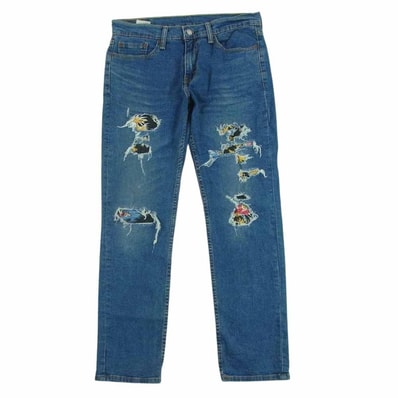 Levi's リーバイス デニムパンツ 04511-2735 511 ジップフライ ストレート デニム パンツ インディゴブルー系 W32 L32【中古】