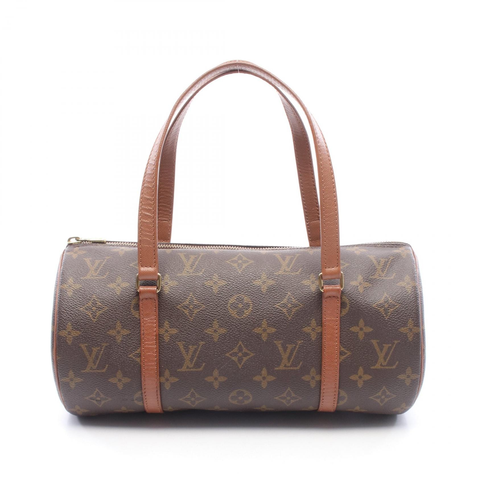ルイ・ヴィトン LOUIS VUITTON パピヨン30 モノグラム 旧型 ハンドバッグ バッグ PVCコーティングキャンバス レザー レディース ブラウン系 M51365 【中古】