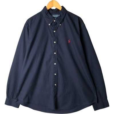 古着 ラルフローレン Ralph Lauren CUSTOM FIT 長袖 ボタンダウンシャツ メンズXXL相当/eaa567992