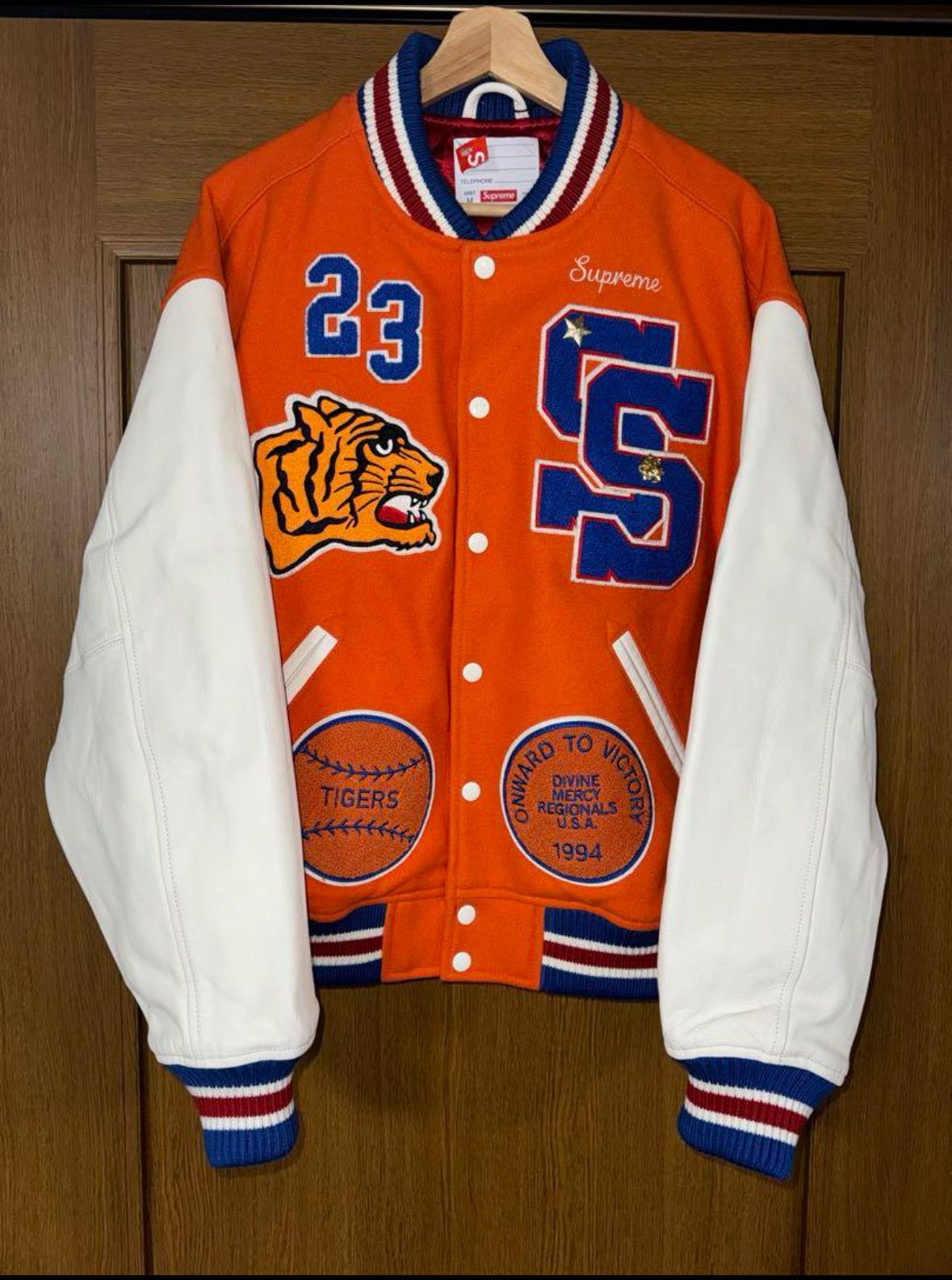 Supreme Tiger Varsity Jacket "Orange"