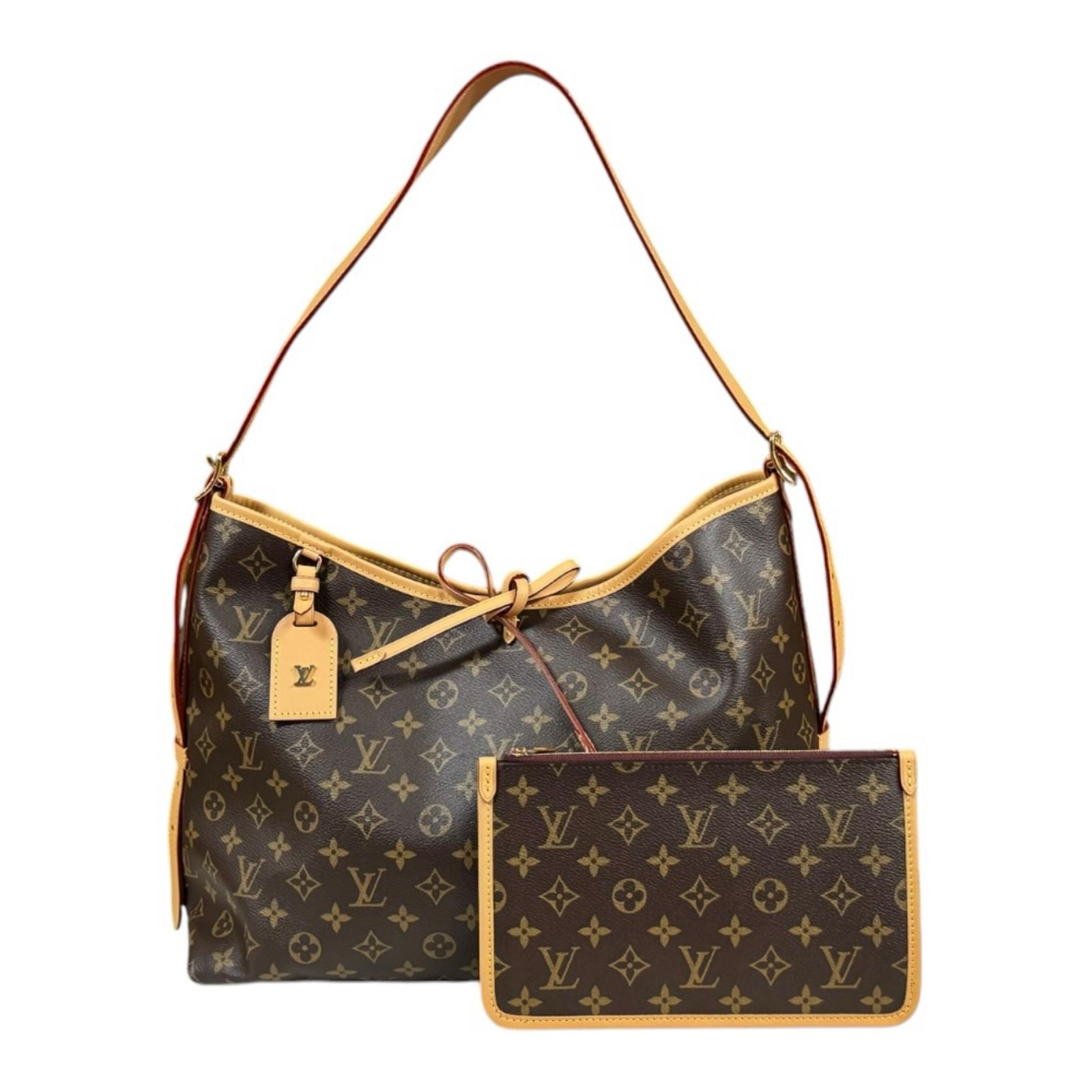 ルイヴィトン キャリーオールNM MM モノグラム ショルダーバッグ モノグラムキャンバス M46197 ブラウン レディース LOUIS VUITTON  中古