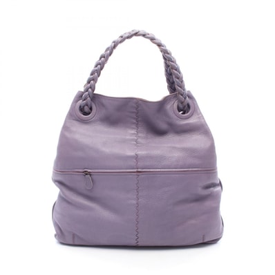 ボッテガヴェネタ BOTTEGA VENETA ジュリー トートバッグ バッグ レザー レディース パープル系 【中古】