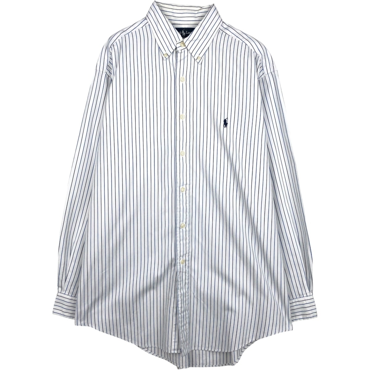 古着 ラルフローレン Ralph Lauren YAMOUTH 長袖 ボタンダウンストライプシャツ メンズL相当/eaa659220