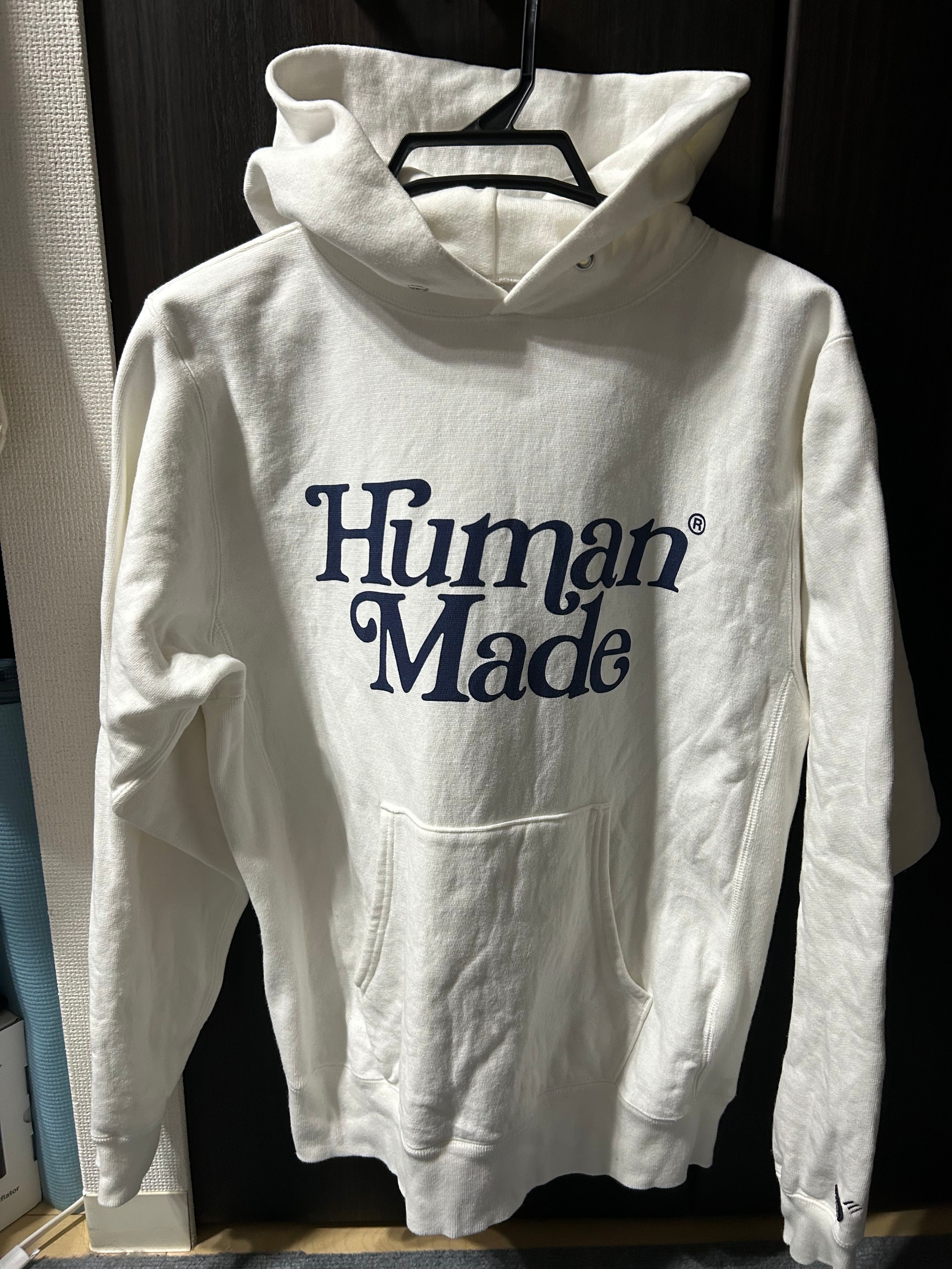 HUMAN MADE Girls Don't Cry at HUMAN MADE 1928 Pizza Hoodie GDC#1 "White" / VERDY