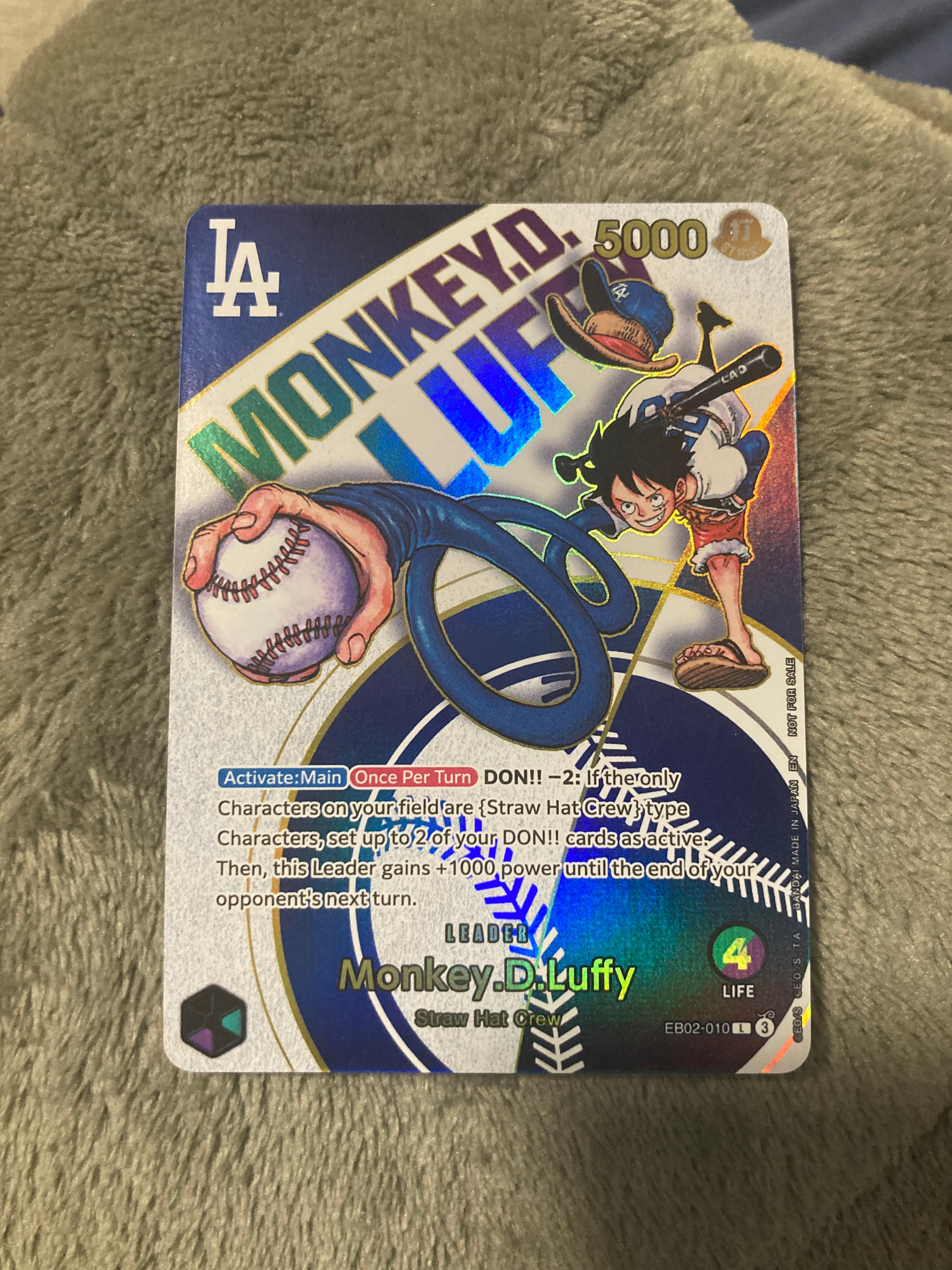 モンキー・D・ルフィ L [EB02-010]【英語版】(プロモーションカード「ワンピースカードゲーム x ロサンゼルスドジャース」)