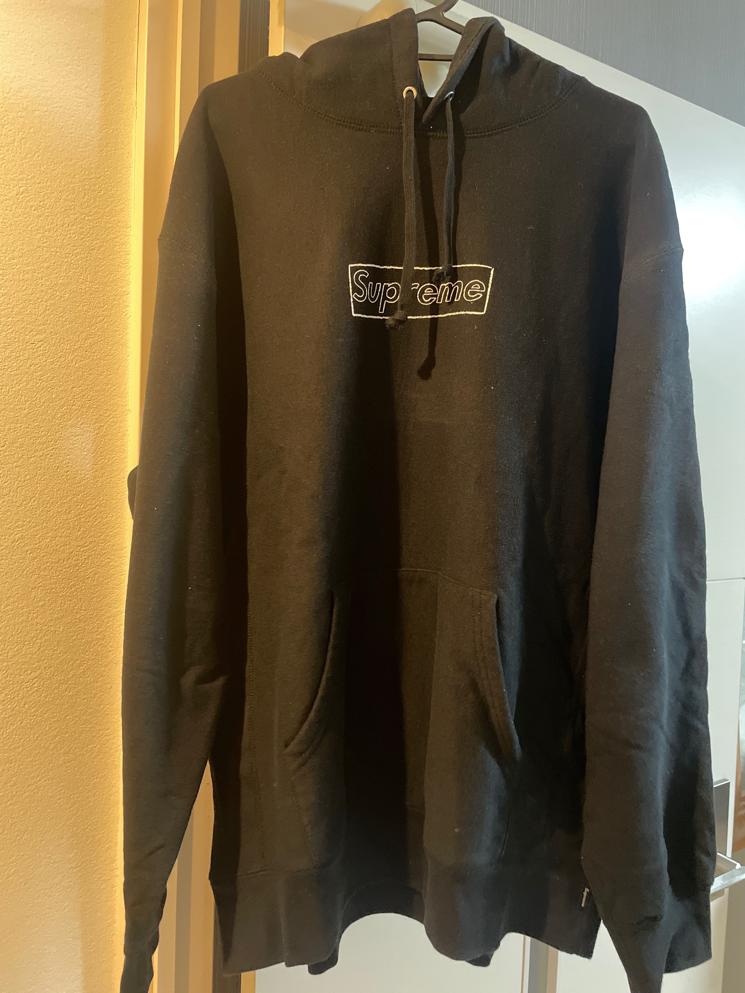 Supreme KAWS Chalk Logo Hooded Sweatshirt "Black"(2021)