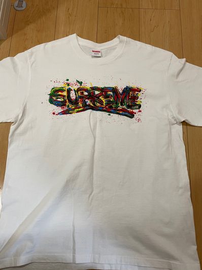 Supreme Paint Logo Tee "White"
