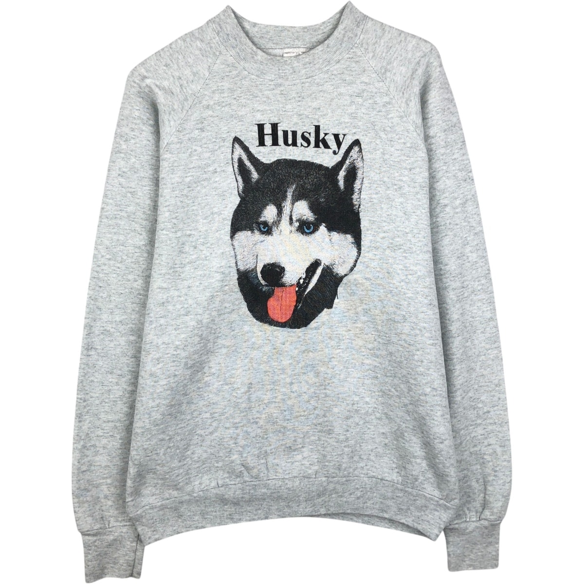 古着 90年代 フルーツオブザルーム FRUIT OF THE LOOM SIBERIAN HUSKY シベリアンハスキー 犬柄 アニマル スウェットシャツ トレーナー カナダ製 メンズL相当 ヴィンテージ/eaa647539