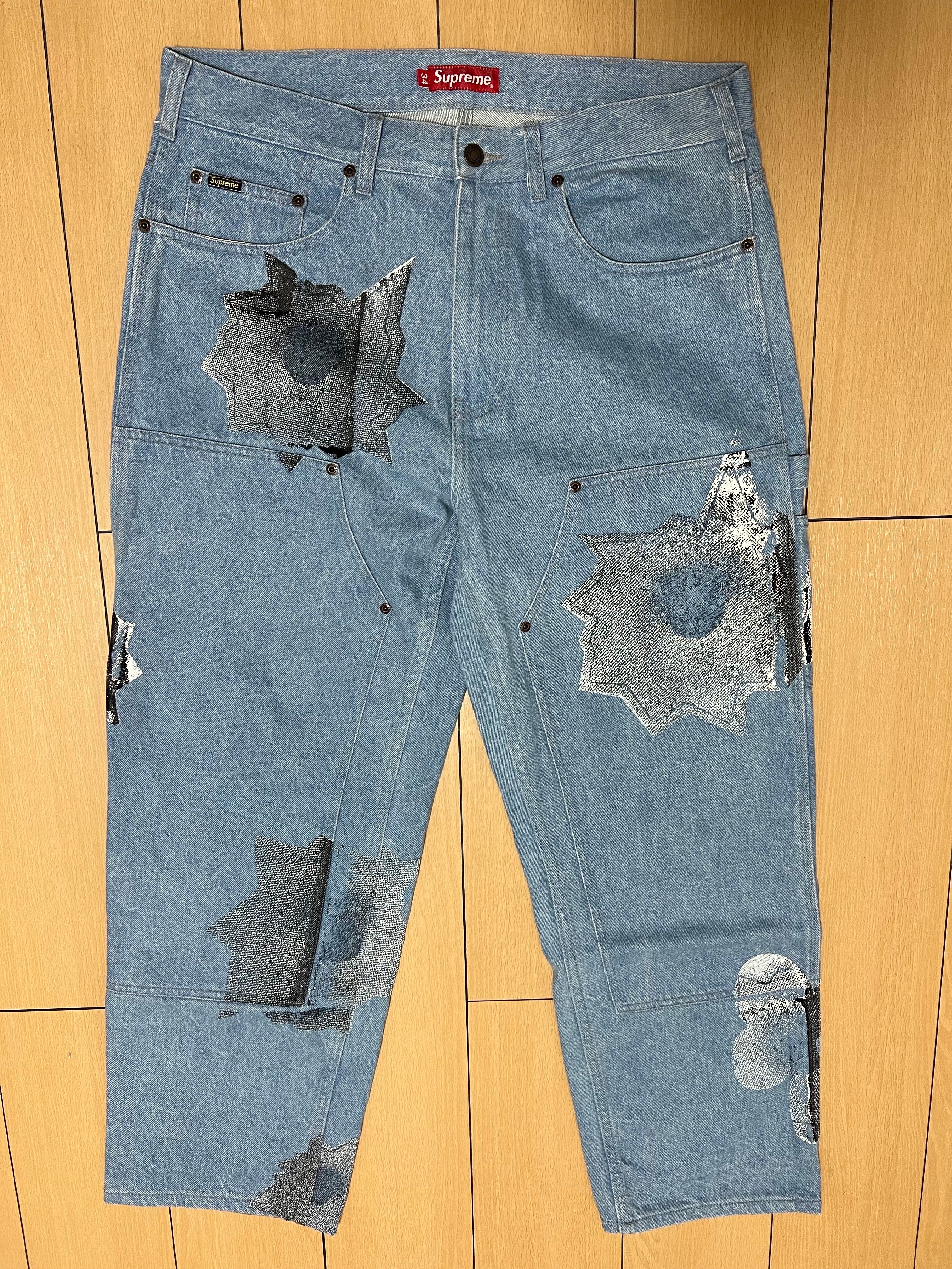 Supreme Nate Lowman Double Knee Painter Pant "Denim"