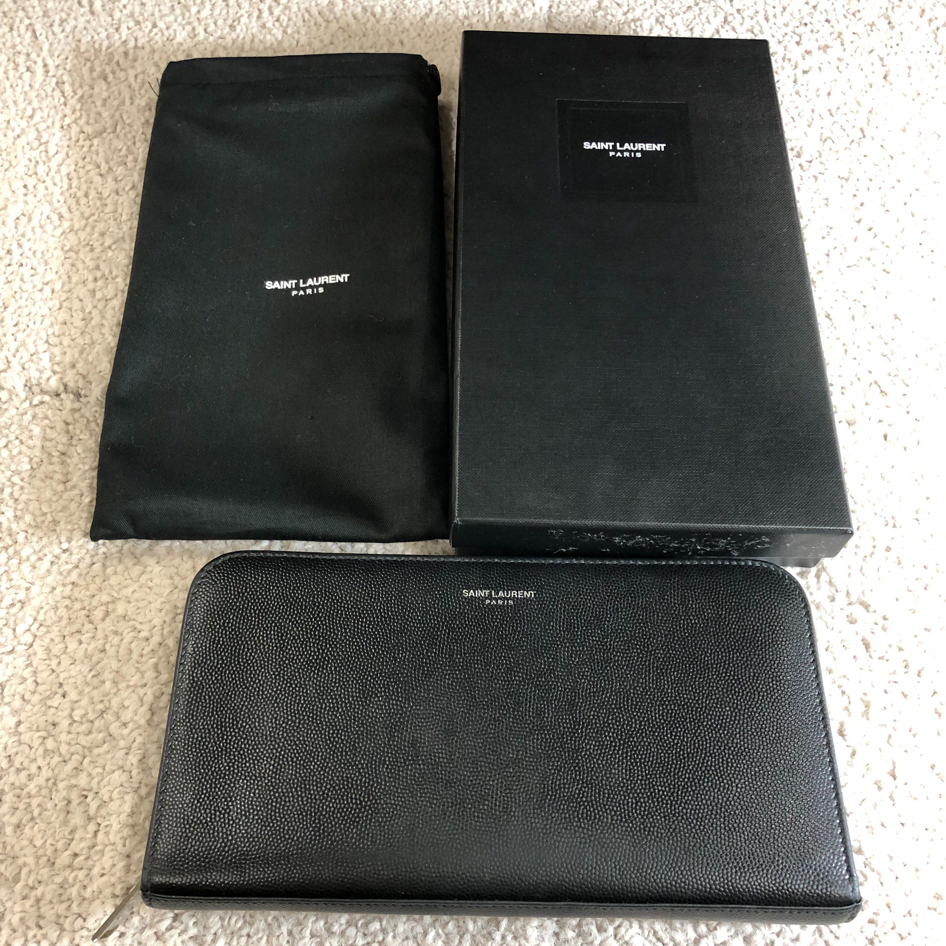Saint Laurent Round Fastener Long Wallet "Black"