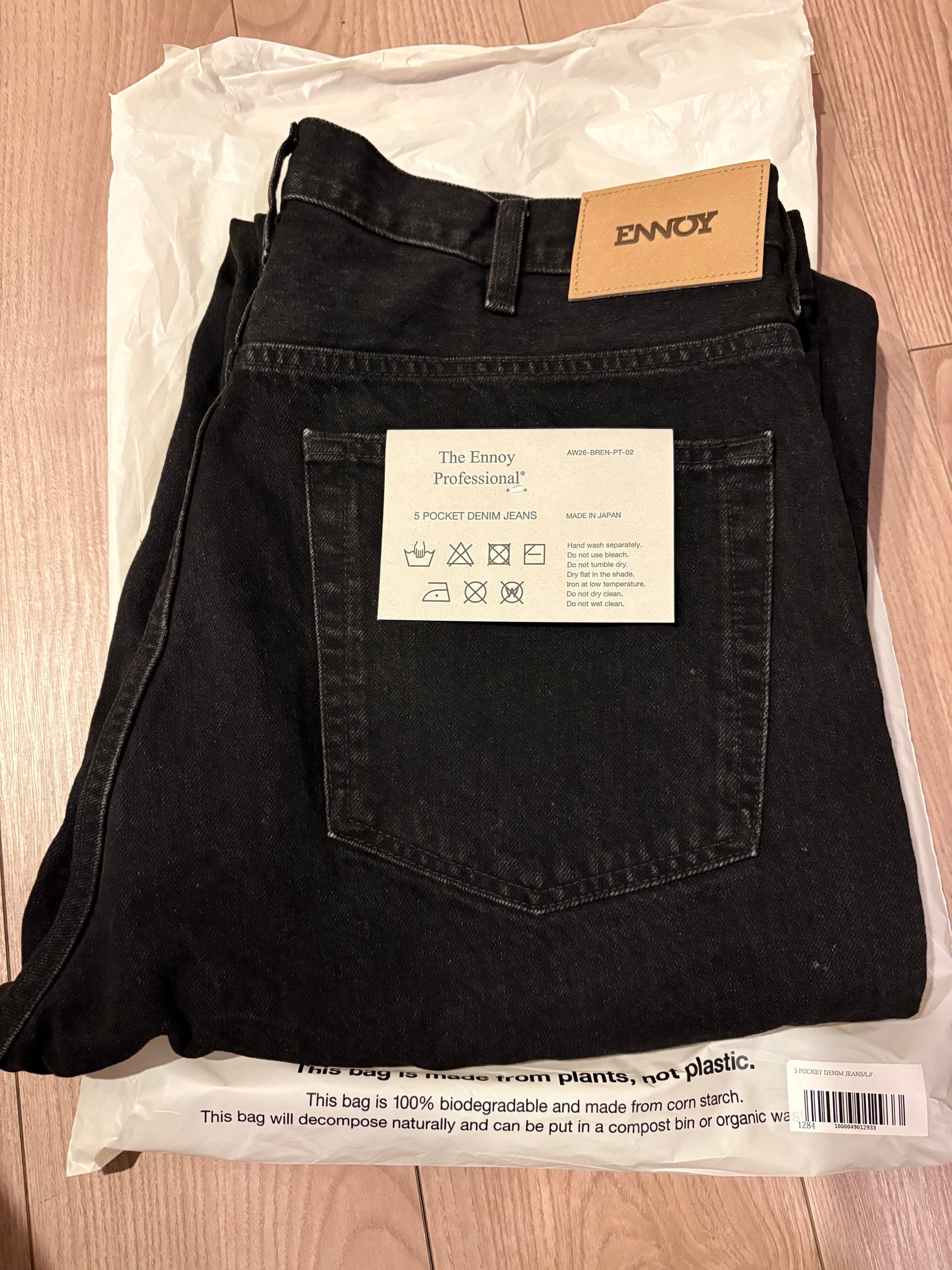 ENNOY 5 Pocket Denim Jeans "Fade Black"