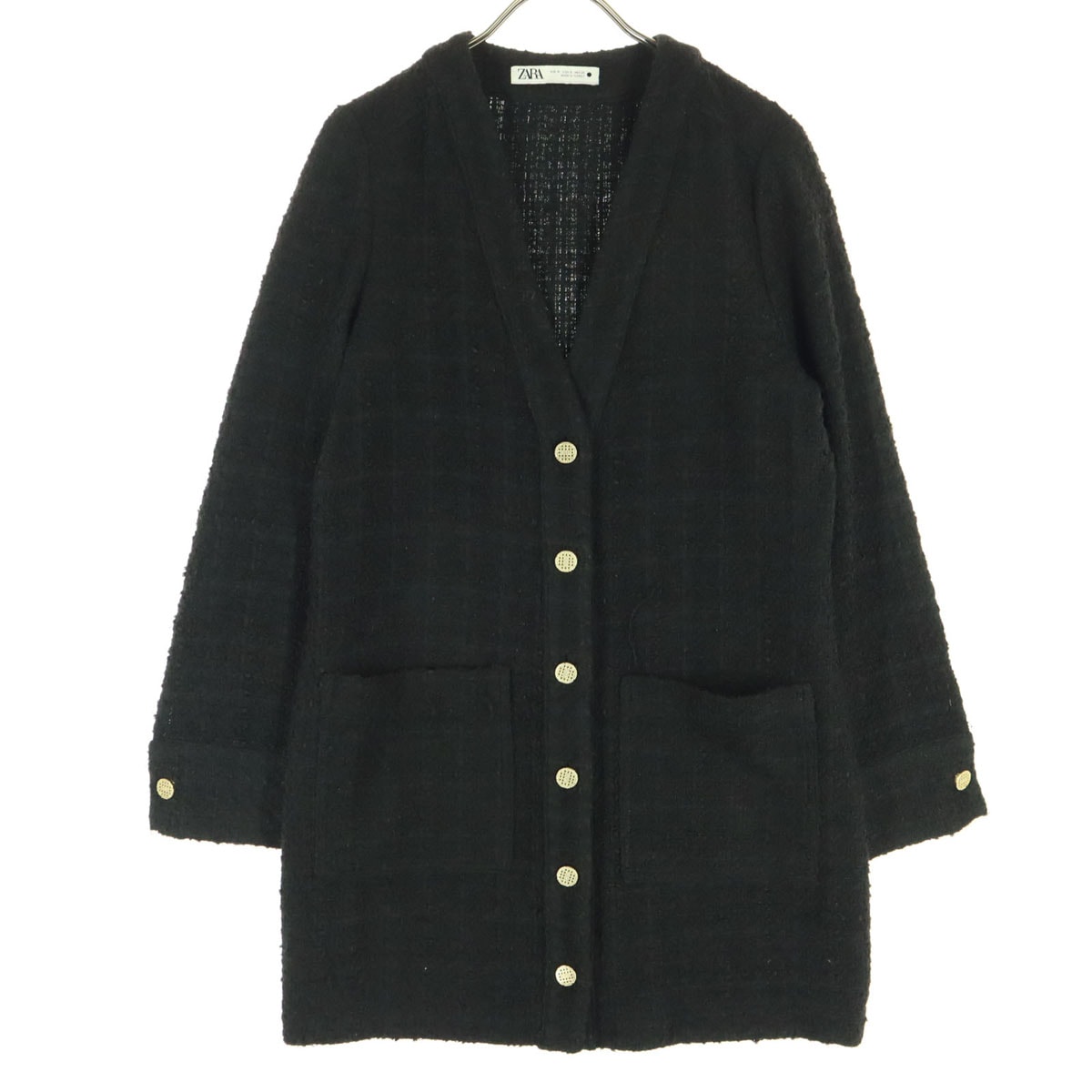 ZARA ザラ 長袖 カーディガン S ブラック