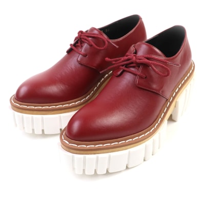 美品 ステラマッカートニー
レザーシューズ EMILIE LACEUP RUBY レディース 36 800268